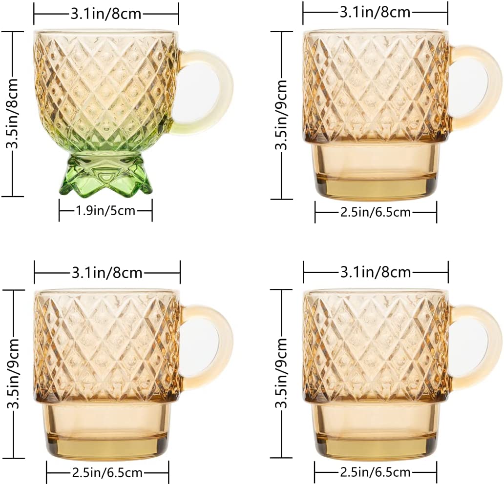 Stackable Drinking Glasses Cup Set