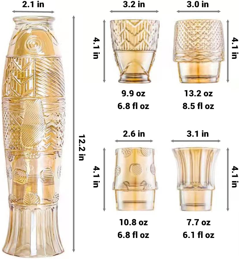 Stackable Drinking Glasses Cup Set