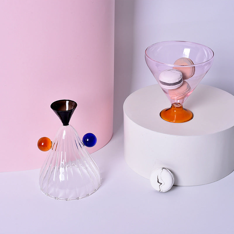 Tapered Flower Art Glass Vase