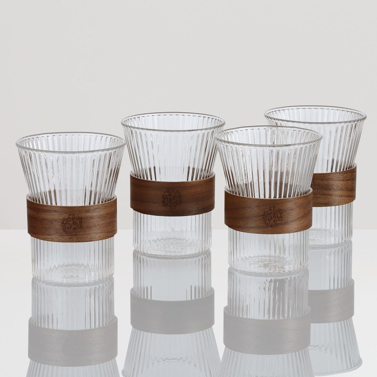 Clear Ripple Drinking Glasses Cup