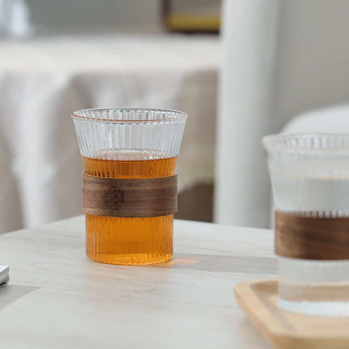 Clear Ripple Drinking Glasses Cup
