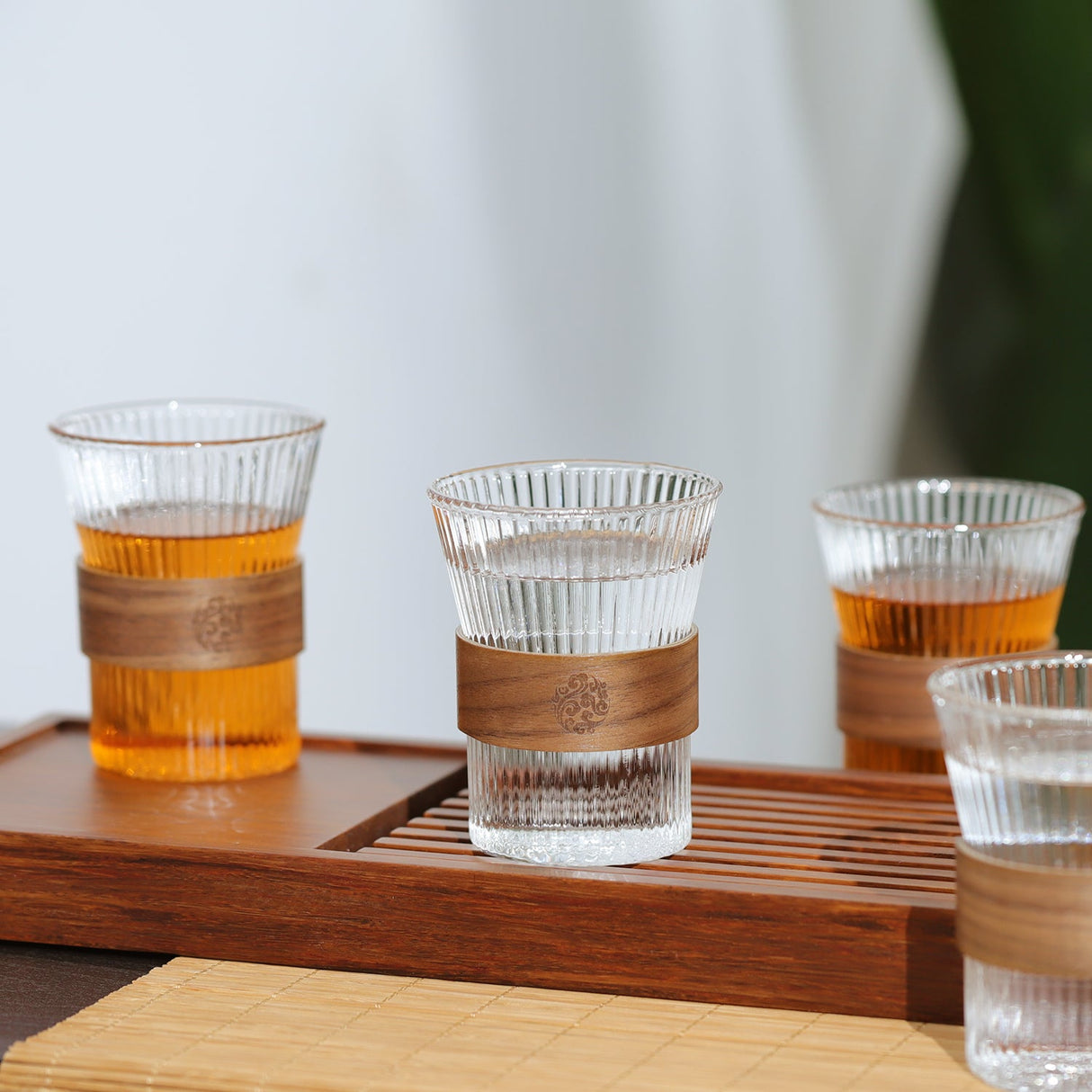 Clear Ripple Drinking Glasses Cup