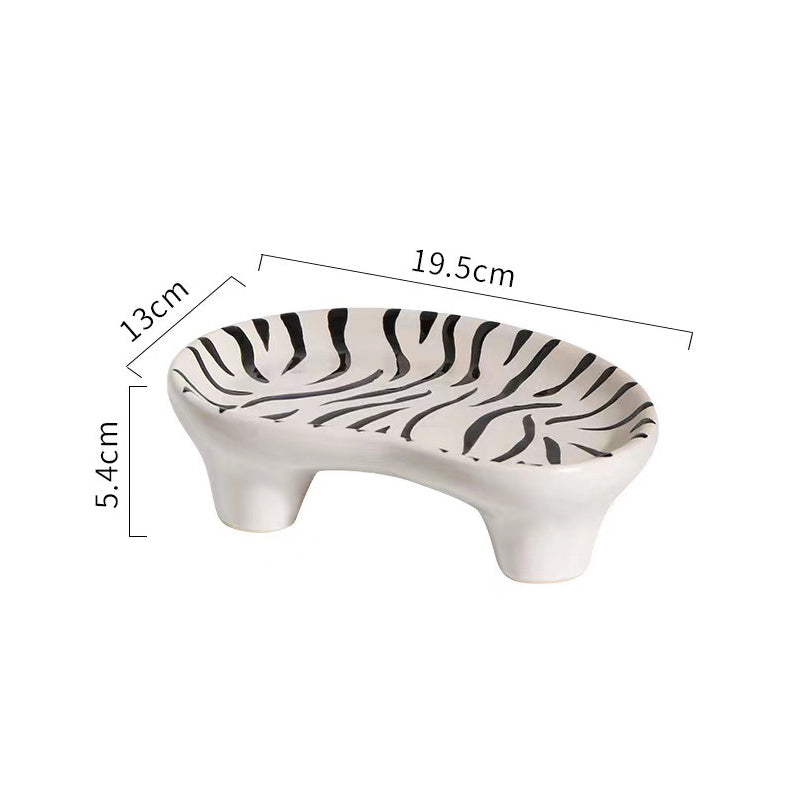 Japanese Leopard Print Pattern Sashimi Ceramic Plate
