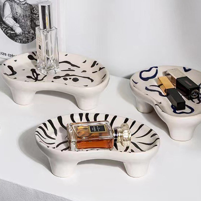 Japanese Leopard Print Pattern Sashimi Ceramic Plate