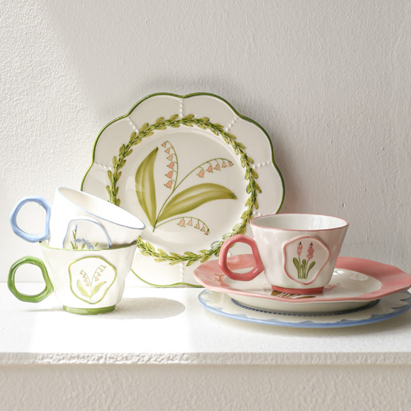 Vintage Underglaze Ceramic Plate