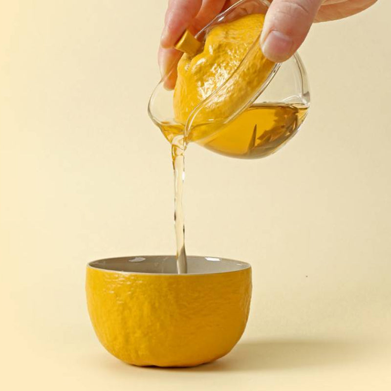 Creative Ugly Orange Shape Outdoor Convenient Teapot