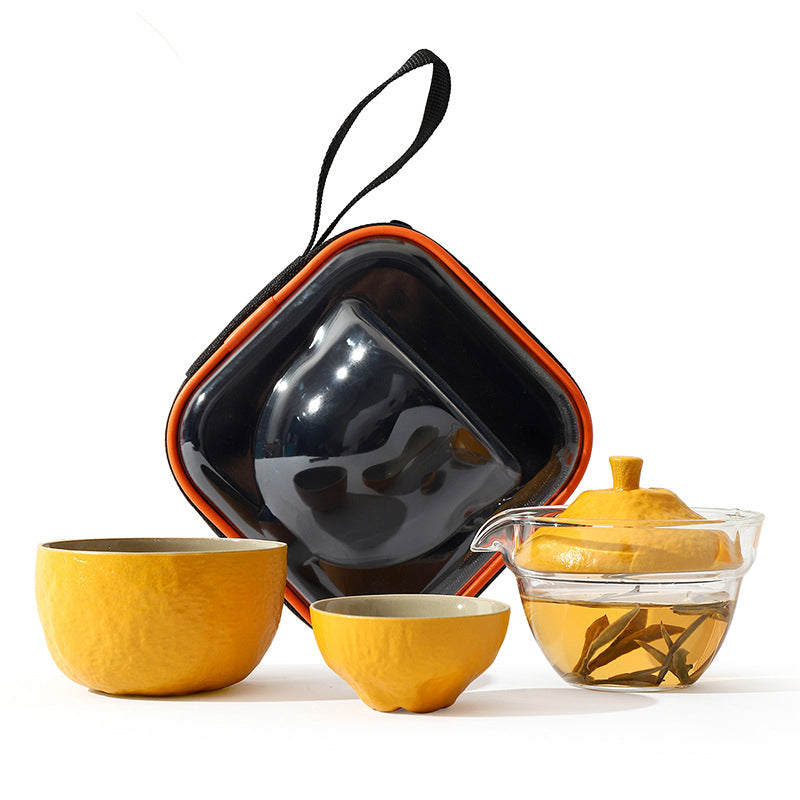 Creative Ugly Orange Shape Outdoor Convenient Teapot