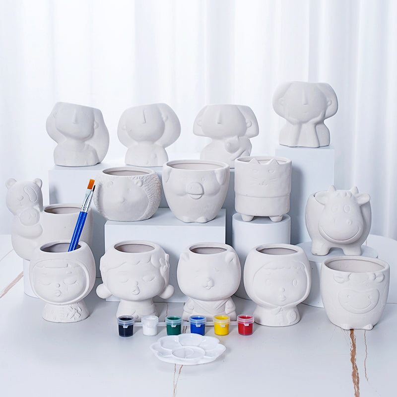 DIY Hand-Painted Statue Art Ceramic Cups