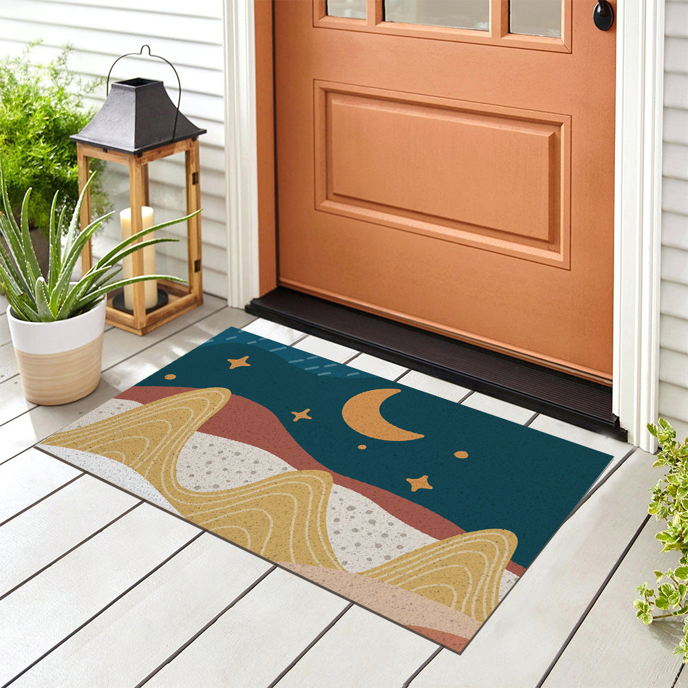 Moon Stars and Mountain PVC Entrance Mat