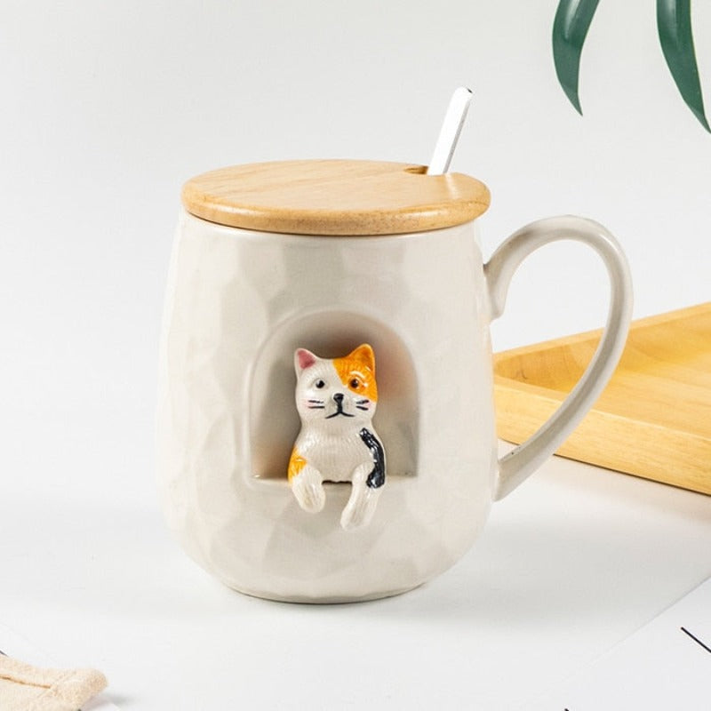 Creative Cartoon Cat Ceramic Mug