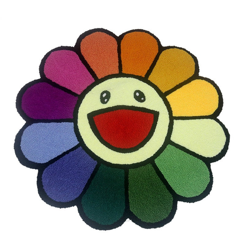 Y2K Flower Round Rug