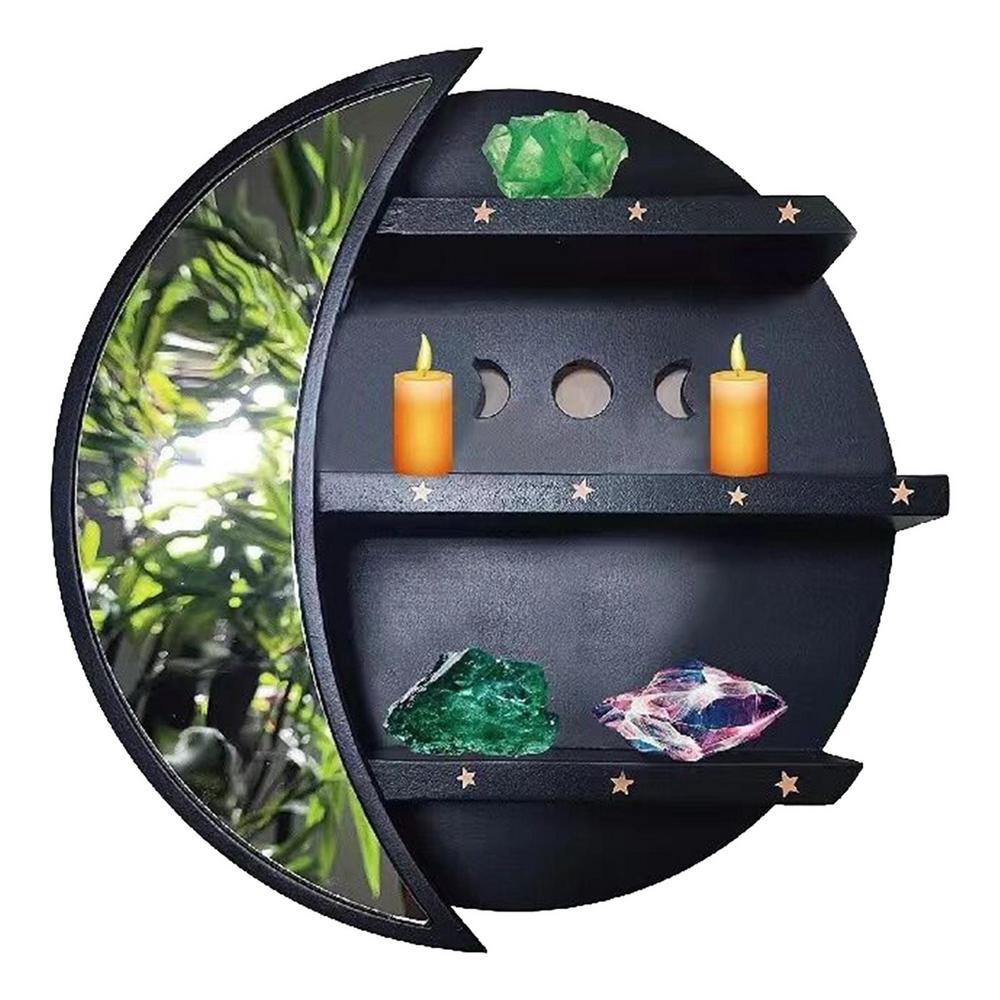 Witch Moon Face Wall Hanging Shelf