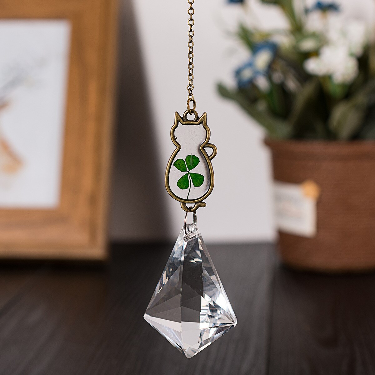 Crystal Cat Sun Catcher