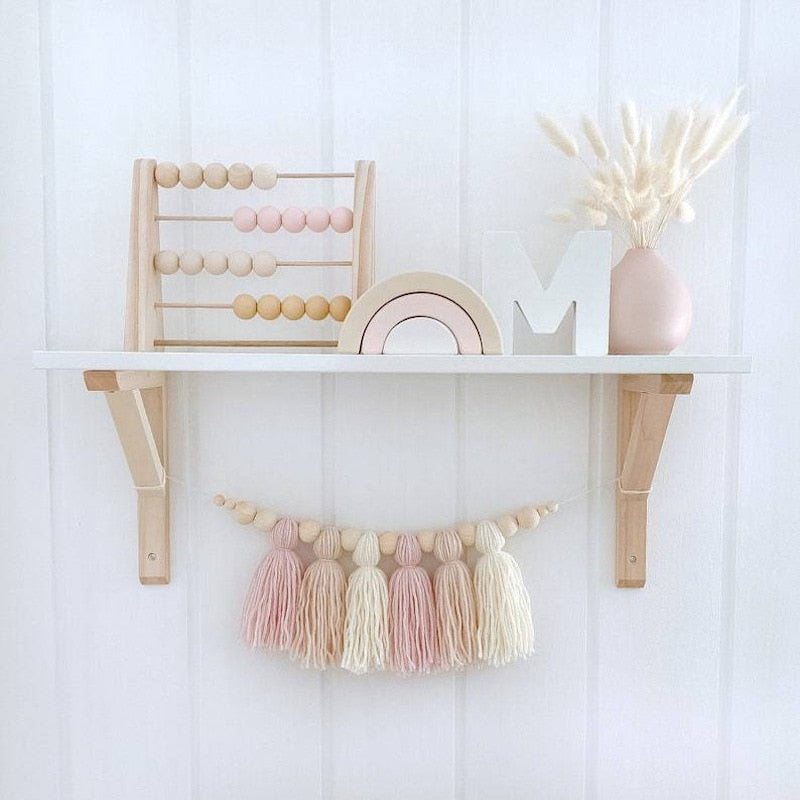 Boho Tassel Wooden Wall Hanging