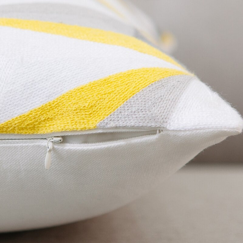 Saffron Embroidered Pillow Covers