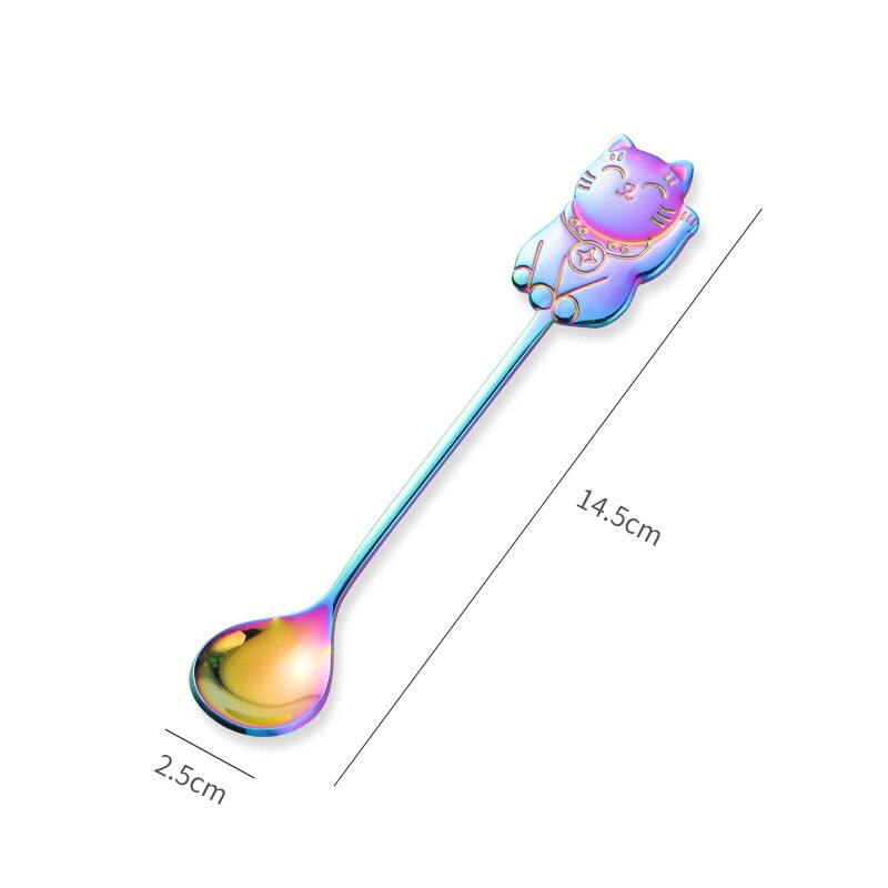 Cartoon Lucky Cat Tea Spoon