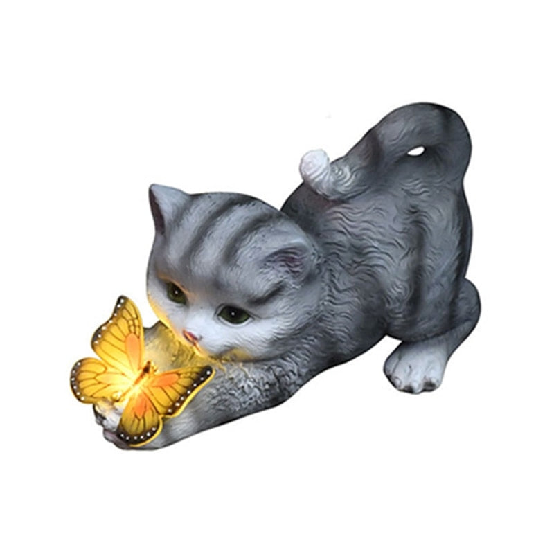 Resin Cat Statue Led Lamp