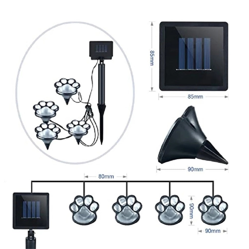 LED Solar PAW Garden Light