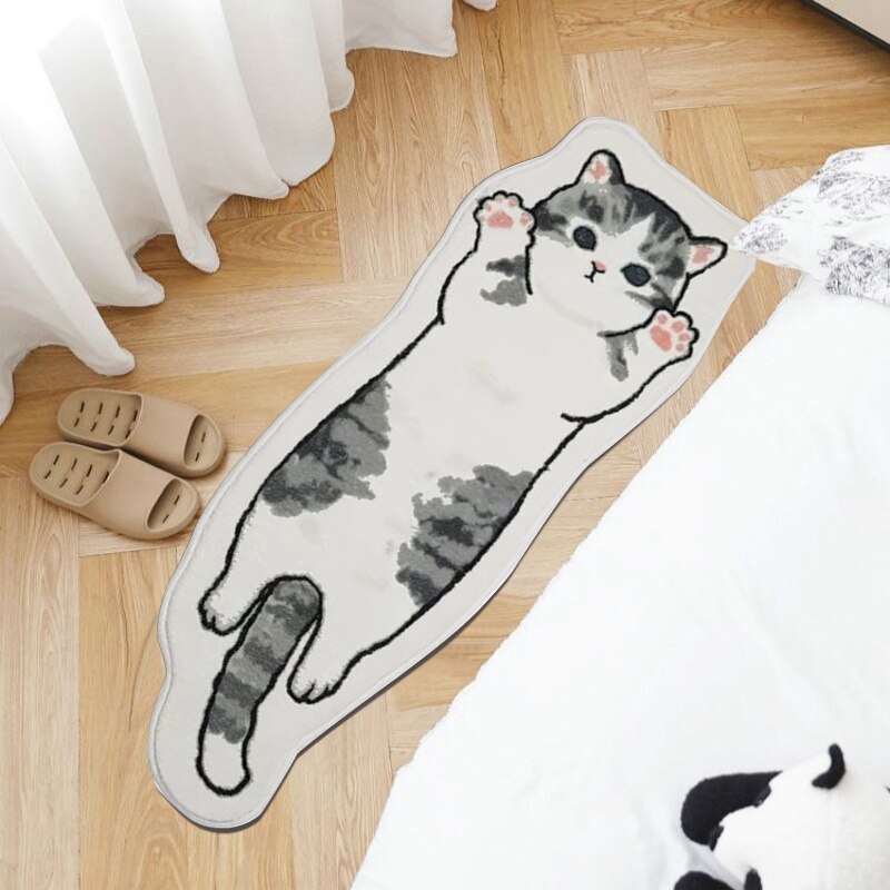 Kawaii Long Cat Fluffy Rug