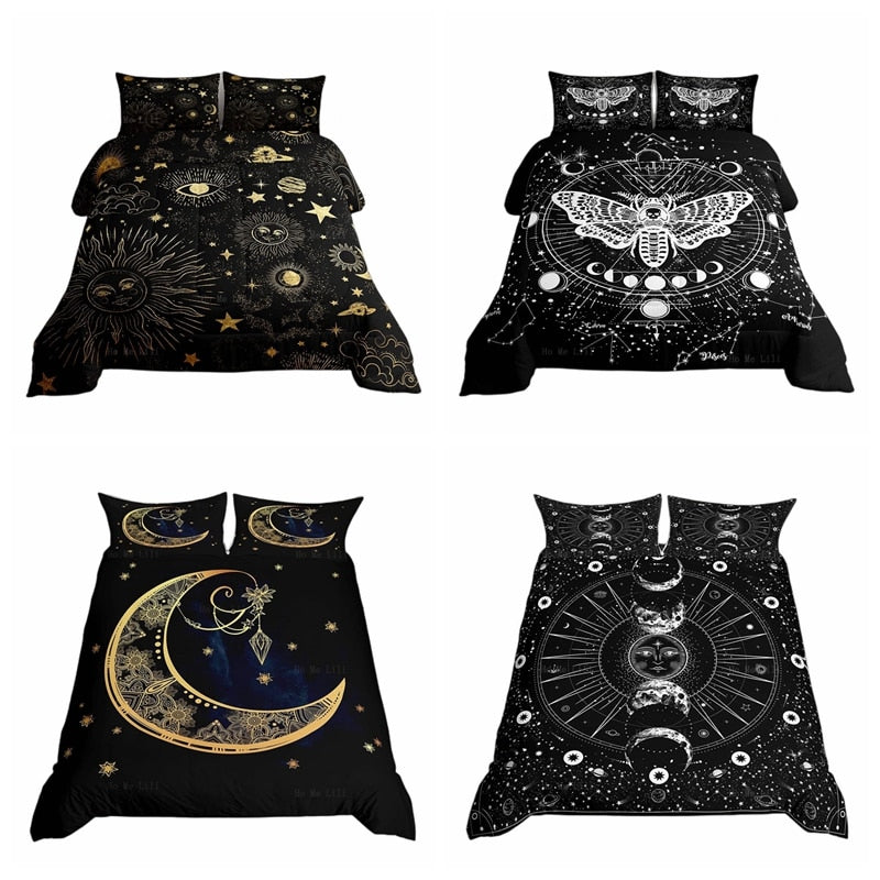 Witchy Moon Star Bedding Set