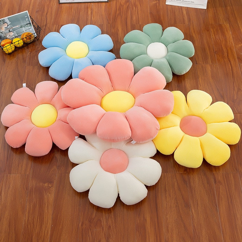 Colorful Daisy Pillow