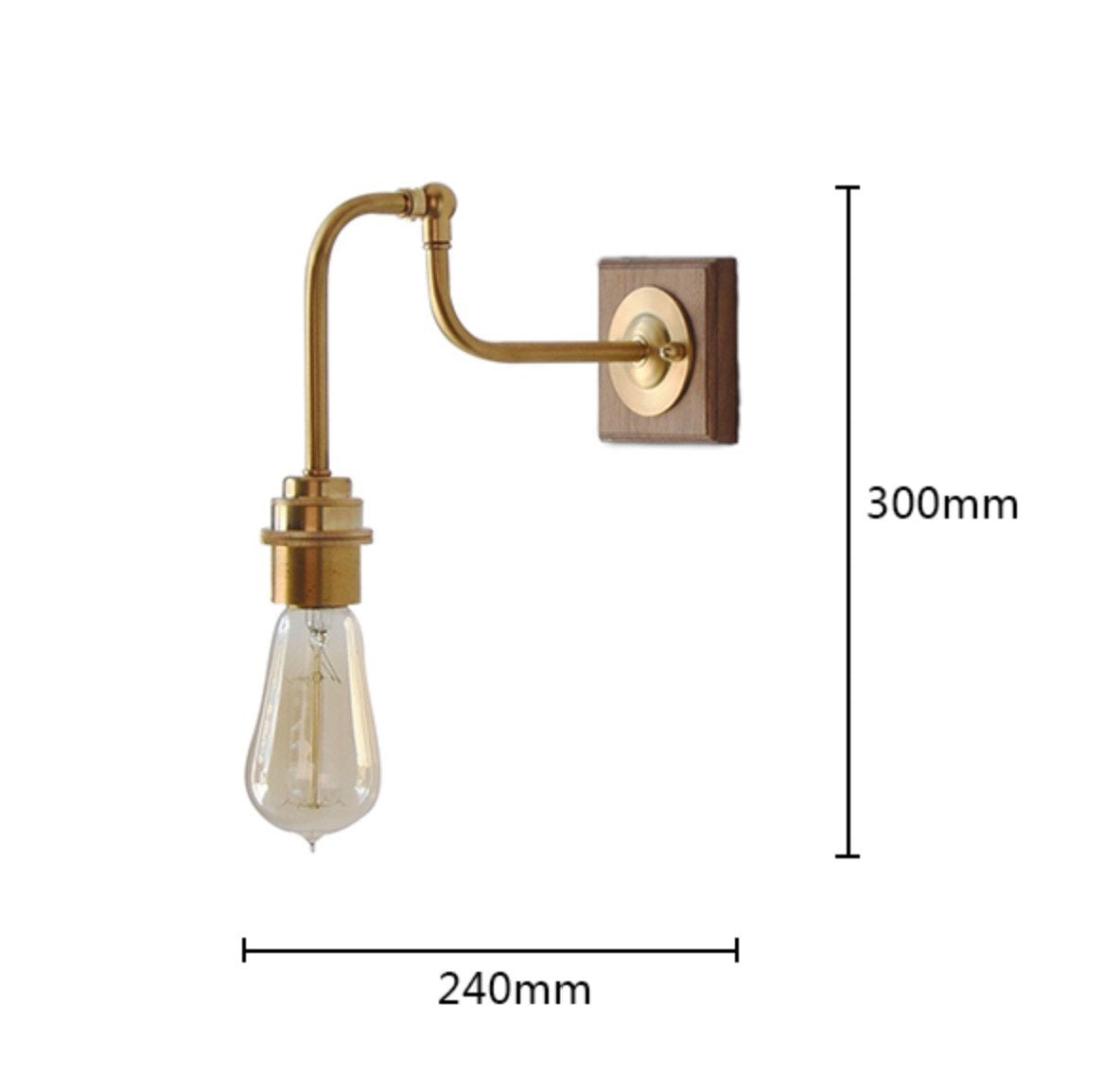 Ogilvy Wood Brass Wall Light
