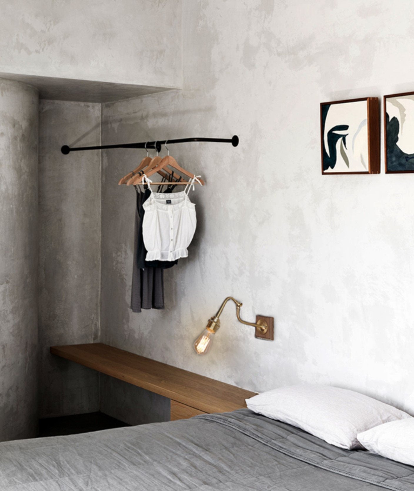 Ogilvy Wood Brass Wall Light