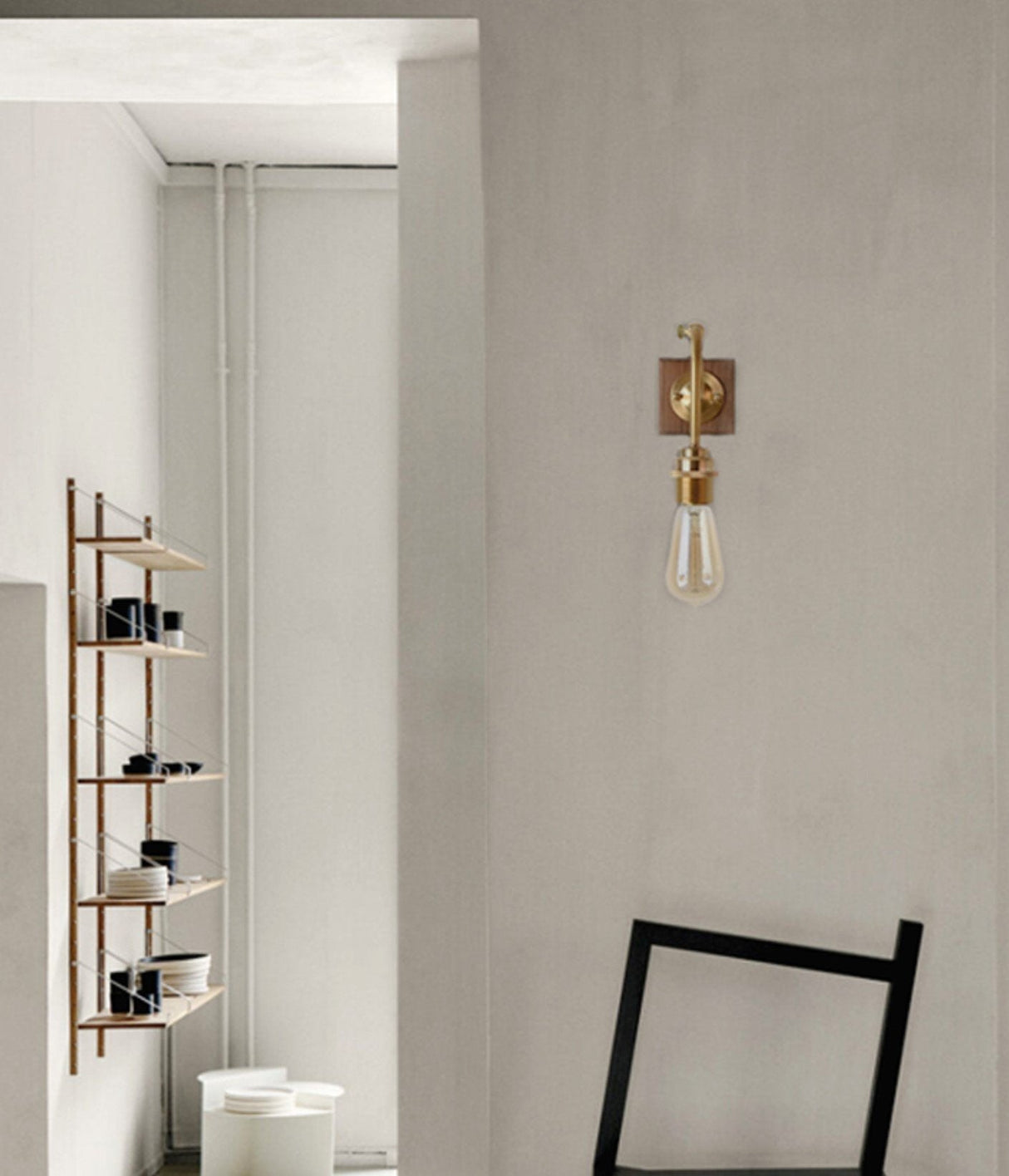 Ogilvy Wood Brass Wall Light
