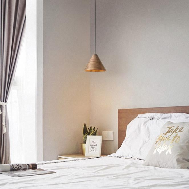 Geppetto Wooden Cone Pendant Light