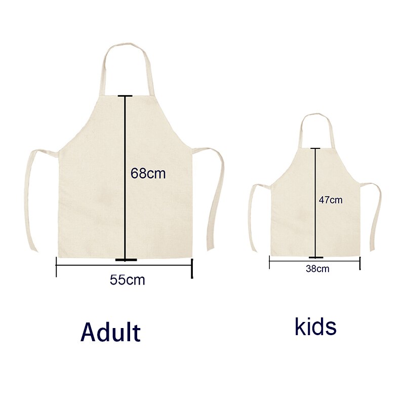 Cute Cat Cartoon Linen Apron