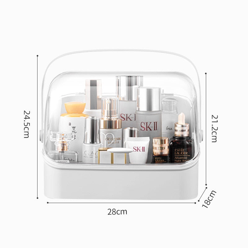 Aesthetic Transparent Desktop Makeup Organizer