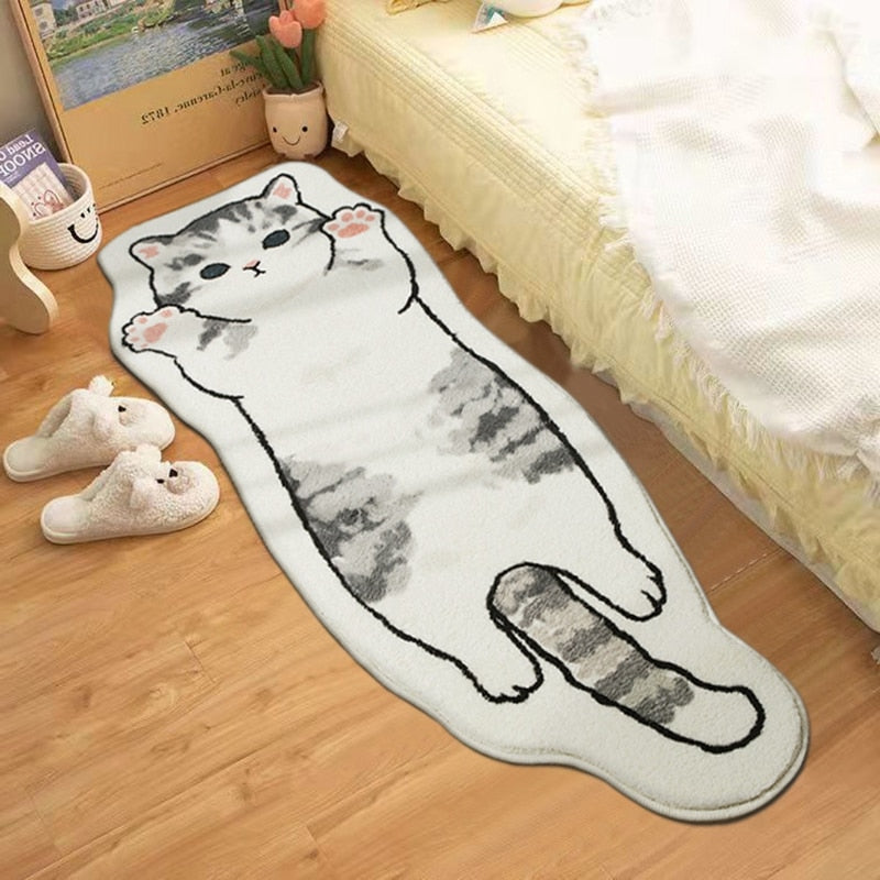 Kawaii Long Cat Fluffy Rug