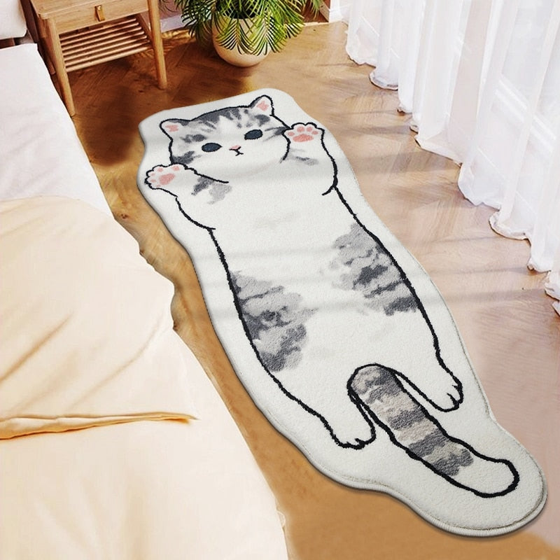 Kawaii Long Cat Fluffy Rug