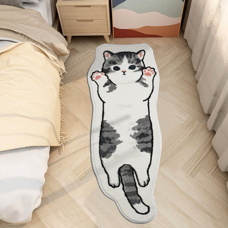 Kawaii Long Cat Fluffy Rug