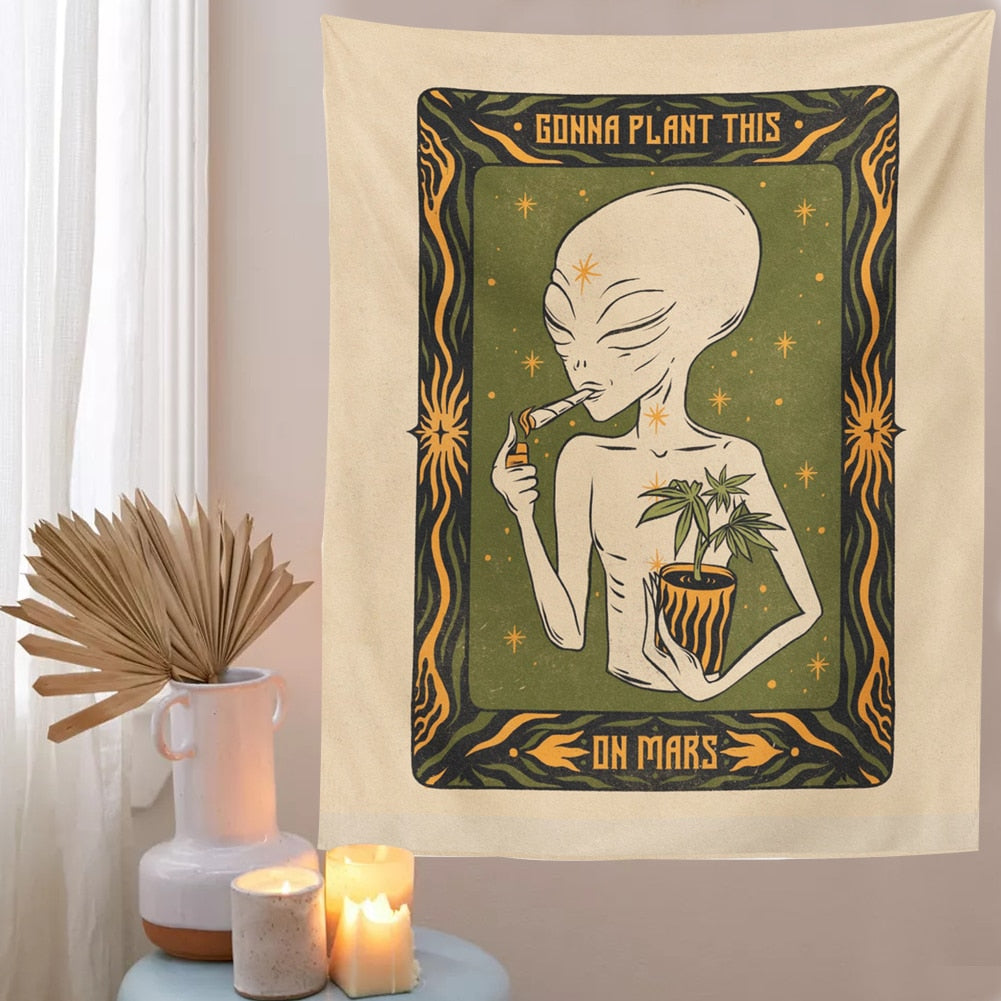 Trippy Alien Tapestry