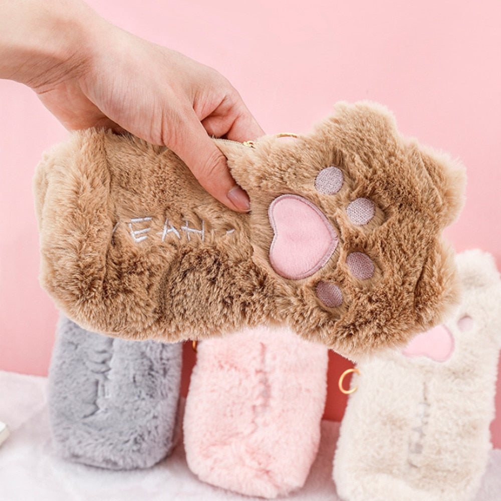 Cute Cat Paw Pencil Case Bag