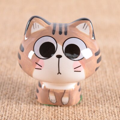 Cute Ceramic Chubby Cat Figurine