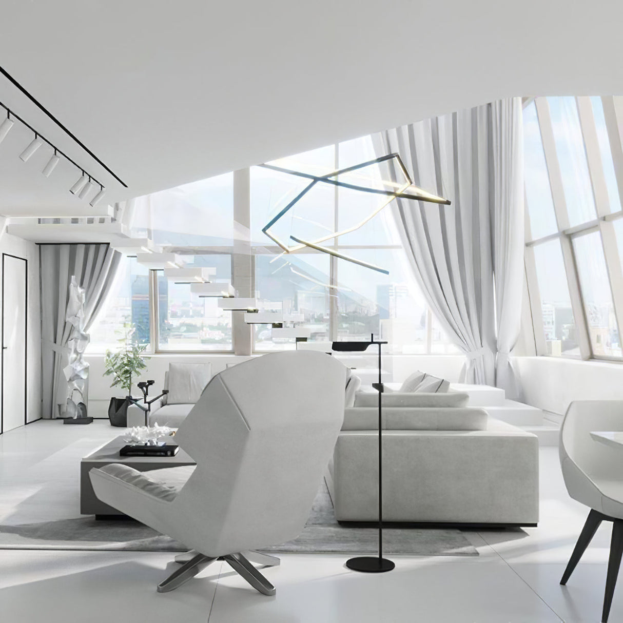 Silver Vesanto Chandelier