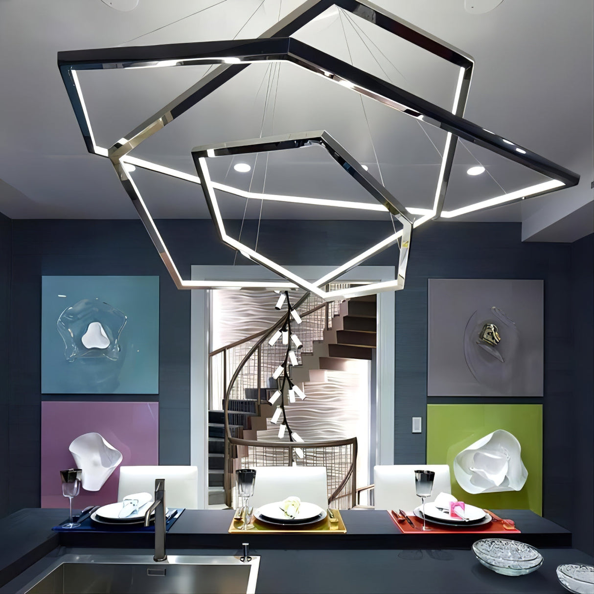 Silver Vesanto Chandelier