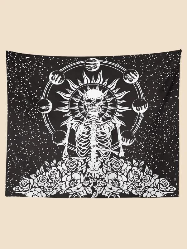 Skull Print Tapestry