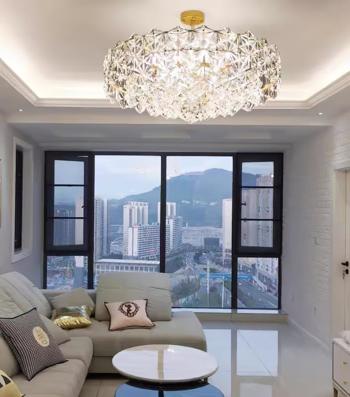 Snowflake Glass Chandelier