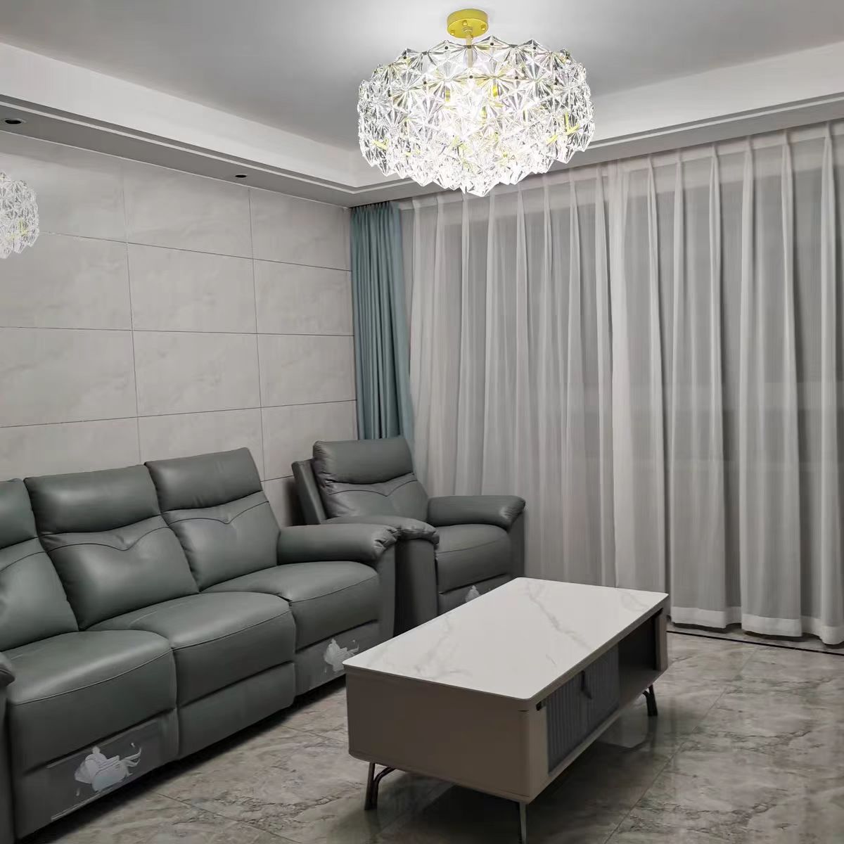 Snowflake Glass Chandelier