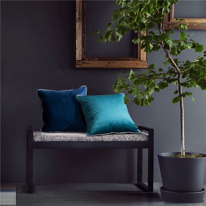 Solid Home Decor Sofa Cushion Cover For Chair Living Room Soft Velvet Pink Grey Yellow Throw Pillow Cover 45X45cm Pillowcases