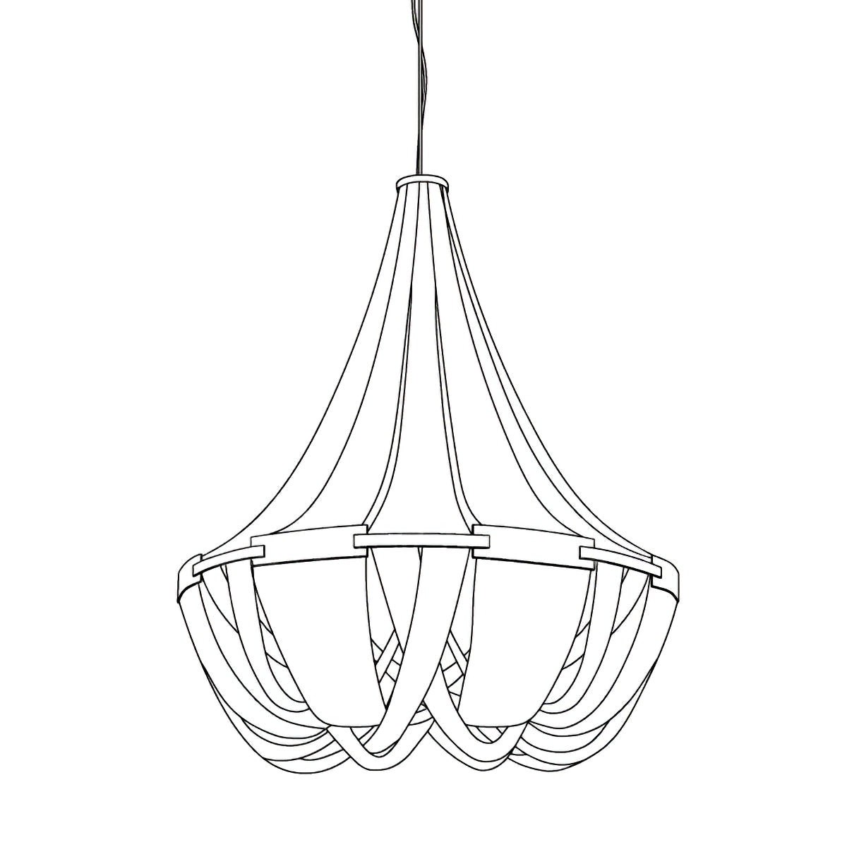 Tassel Aluminum Chain Chandelier