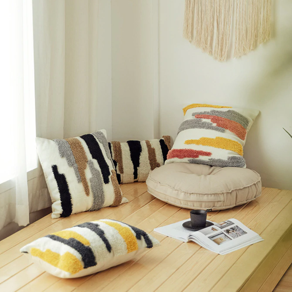 Splash Embroidered Pillow Cover