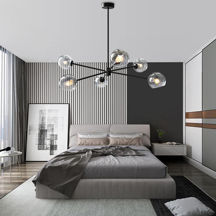 Staggered Glass 6-Light Chandelier