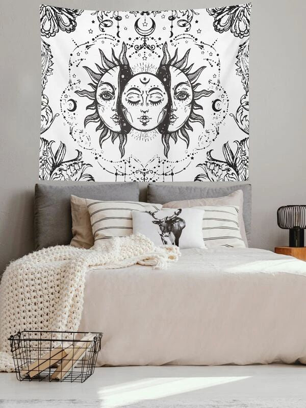 Sun & Moon Pattern Tapestry