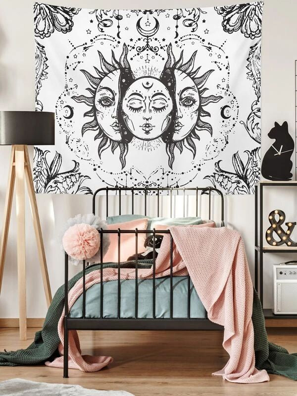 Sun & Moon Pattern Tapestry