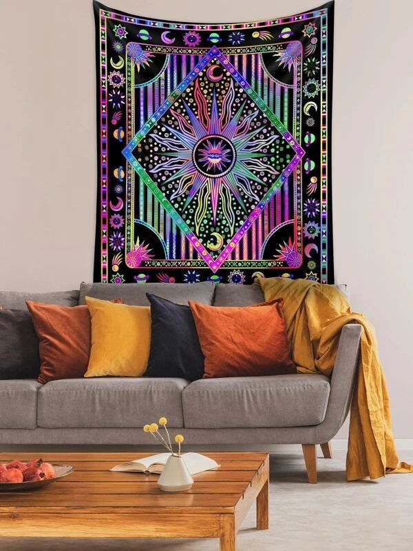 Sun & Moon Print Tapestry