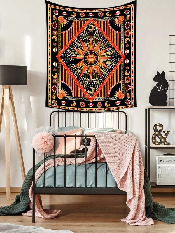 Sun & Moon Vintage Style Tapestry